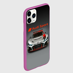 Чехол iPhone 11 Pro матовый Audi sport - racing car - extreme, цвет: 3D-фиолетовый — фото 2