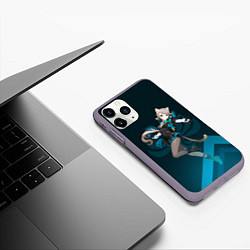 Чехол iPhone 11 Pro матовый Lynette Anemo, цвет: 3D-серый — фото 2