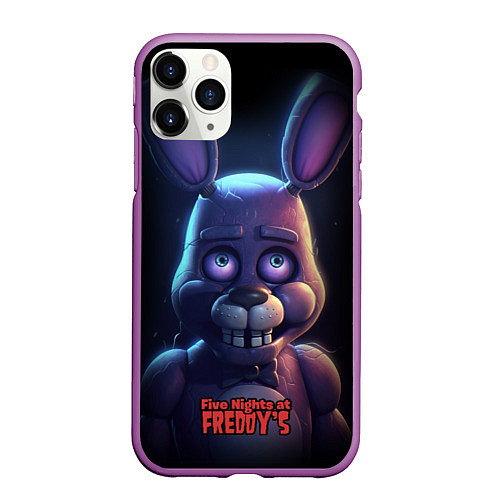 Чехол iPhone 11 Pro матовый Bonnie FNAF / 3D-Фиолетовый – фото 1