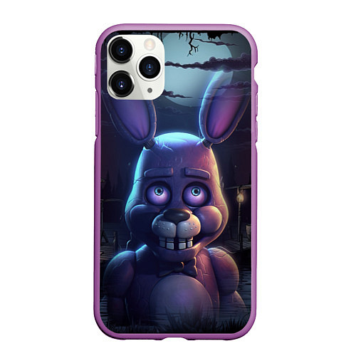 Чехол iPhone 11 Pro матовый Bonnie FNAF / 3D-Фиолетовый – фото 1