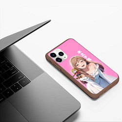 Чехол iPhone 11 Pro матовый Моя любовь 999 уровня к Ямаде - Ананочка, цвет: 3D-коричневый — фото 2