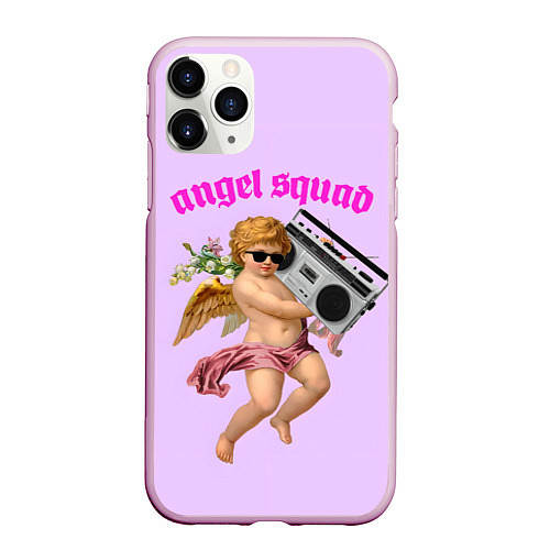 Чехол iPhone 11 Pro матовый Angel Squad / 3D-Розовый – фото 1