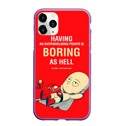 Чехол iPhone 11 Pro матовый Saitama kid, цвет: 3D-фиолетовый