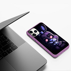 Чехол iPhone 11 Pro матовый Five Nights at Freddys Bonnie, цвет: 3D-фиолетовый — фото 2