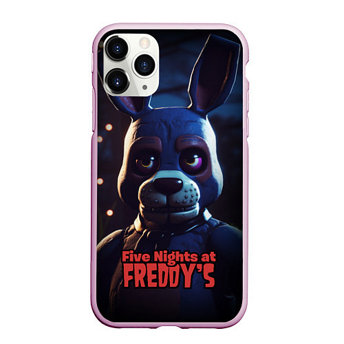 Чехол iPhone 11 Pro матовый Five Nights at Freddys Bonnie / 3D-Розовый – фото 1