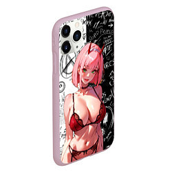 Чехол iPhone 11 Pro матовый Зеро ту в купальнике - Любимый во франксе, цвет: 3D-розовый — фото 2