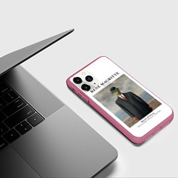Чехол iPhone 11 Pro матовый Рене Магритт - Сын человеческий, цвет: 3D-малиновый — фото 2