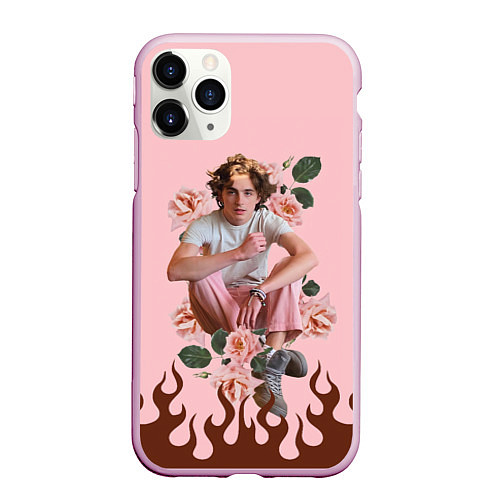 Чехол iPhone 11 Pro матовый Тимоти в огне / 3D-Розовый – фото 1