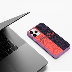 Чехол iPhone 11 Pro матовый Strey Kids x Anime, цвет: 3D-фиолетовый — фото 2