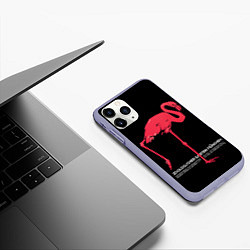 Чехол iPhone 11 Pro матовый Фламинго - Мюнхен, цвет: 3D-светло-сиреневый — фото 2