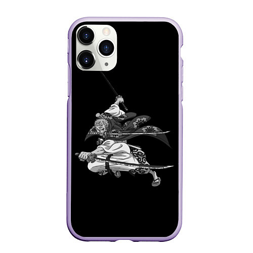 Чехол iPhone 11 Pro матовый Ророноа Зоро - One Piece / 3D-Светло-сиреневый – фото 1