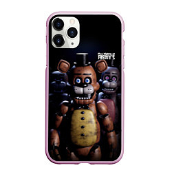 Чехол iPhone 11 Pro матовый Five Nights at Freddys персонажи