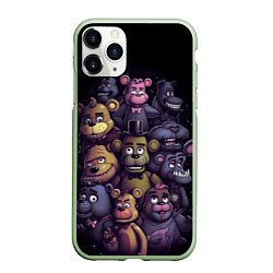 Чехол iPhone 11 Pro матовый Five Nights at Freddys art, цвет: 3D-салатовый