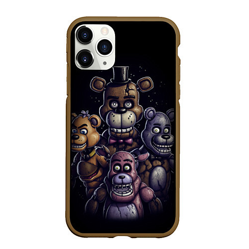 Чехол iPhone 11 Pro матовый Five Nights at Freddys / 3D-Коричневый – фото 1