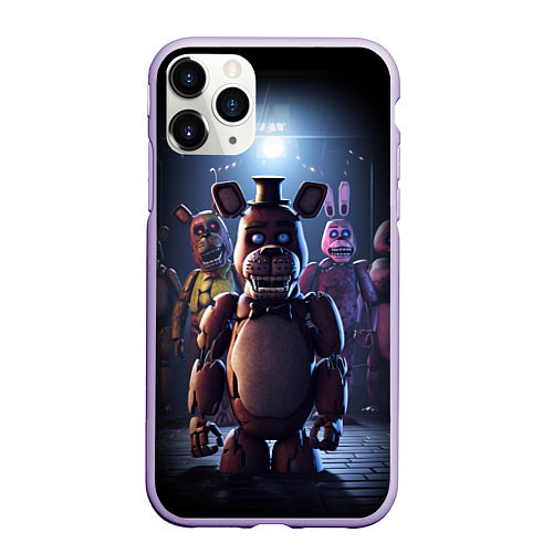 Чехол iPhone 11 Pro матовый Five Nights at Freddy / 3D-Светло-сиреневый – фото 1