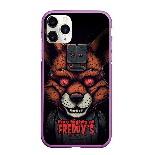 Чехол iPhone 11 Pro матовый Cyber Mangle / 3D-Фиолетовый – фото 1