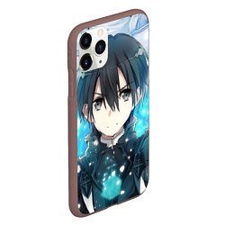 Чехол iPhone 11 Pro матовый Sword Art Online Кадзуто Киригая, цвет: 3D-коричневый — фото 2