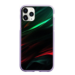 Чехол iPhone 11 Pro матовый Dark red and green, цвет: 3D-светло-сиреневый