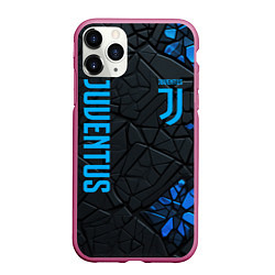 Чехол iPhone 11 Pro матовый Juventus logo, цвет: 3D-малиновый