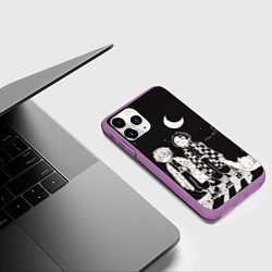 Чехол iPhone 11 Pro матовый Троица из Клинок рассекающий демонов, цвет: 3D-фиолетовый — фото 2
