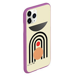 Чехол iPhone 11 Pro матовый Гармония в силуэтах, цвет: 3D-фиолетовый — фото 2