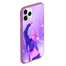 Чехол iPhone 11 Pro матовый Хёнджин на концерте - Стрей Кидс, цвет: 3D-фиолетовый — фото 2