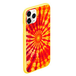 Чехол iPhone 11 Pro матовый Тай дай солнце, цвет: 3D-желтый — фото 2