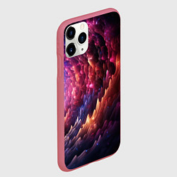 Чехол iPhone 11 Pro матовый Звездная космическая спираль, цвет: 3D-малиновый — фото 2