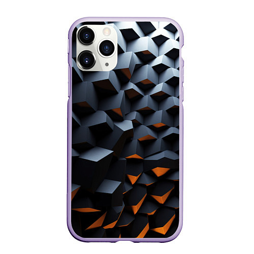 Чехол iPhone 11 Pro матовый Объемные углы / 3D-Светло-сиреневый – фото 1