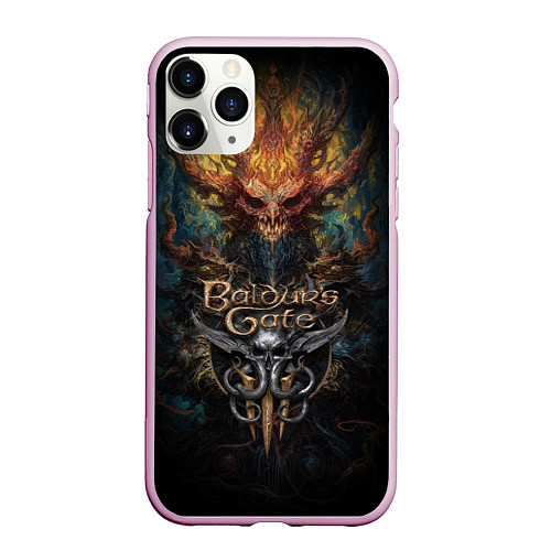 Чехол iPhone 11 Pro матовый Baldurs Gate 3 demon / 3D-Розовый – фото 1