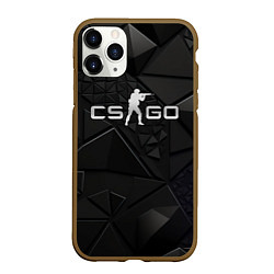 Чехол iPhone 11 Pro матовый CSGO silver black, цвет: 3D-коричневый