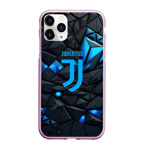 Чехол iPhone 11 Pro матовый Blue logo Juventus / 3D-Розовый – фото 1