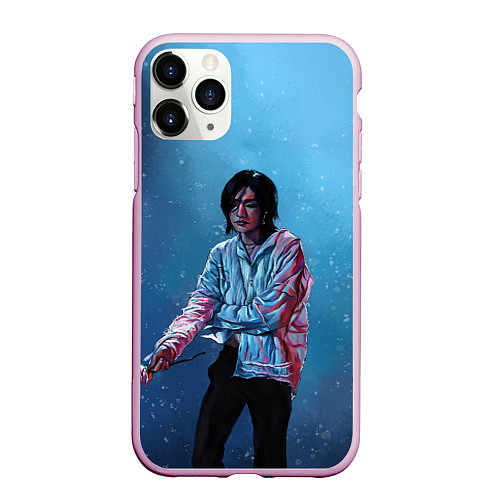 Чехол iPhone 11 Pro матовый Хёнджин на концерте - Stray Kids / 3D-Розовый – фото 1