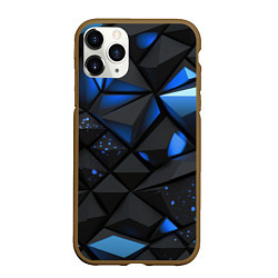 Чехол iPhone 11 Pro матовый Blue black texture