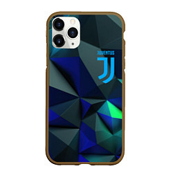 Чехол iPhone 11 Pro матовый Juventus blue abstract logo, цвет: 3D-коричневый