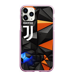 Чехол iPhone 11 Pro матовый Juventus orange black style, цвет: 3D-розовый