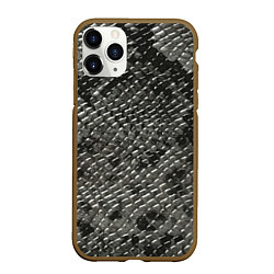 Чехол iPhone 11 Pro матовый Кожа змеи - текстура, цвет: 3D-коричневый