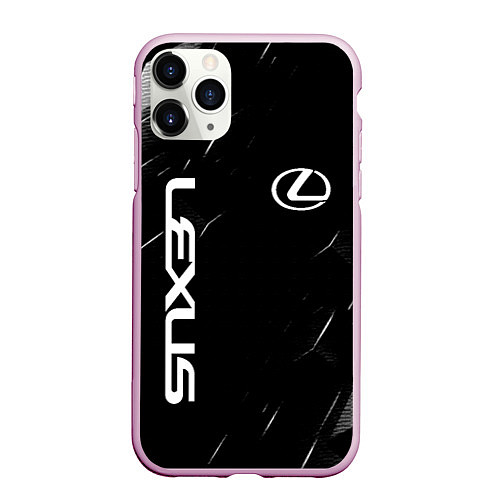 Чехол iPhone 11 Pro матовый Lexus - minimalism / 3D-Розовый – фото 1