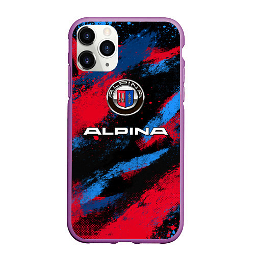 Чехол iPhone 11 Pro матовый Alpina - BMW colors / 3D-Фиолетовый – фото 1