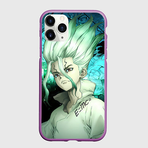 Чехол iPhone 11 Pro матовый Доктор Стоун Сэнку Исигами / 3D-Фиолетовый – фото 1