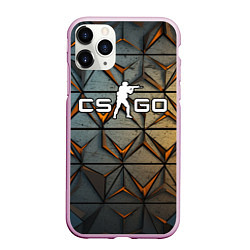 Чехол iPhone 11 Pro матовый CSGO объемные плиты