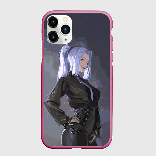 Чехол iPhone 11 Pro матовый Мей Мей - Магическая битва / 3D-Малиновый – фото 1