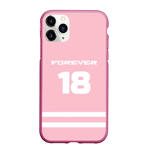 Чехол iPhone 11 Pro матовый Forever 18 / 3D-Малиновый – фото 1