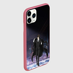 Чехол iPhone 11 Pro матовый Дазай - великий из бродячих псов, цвет: 3D-малиновый — фото 2