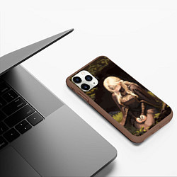 Чехол iPhone 11 Pro матовый Fire keeper - Dark souls 3, цвет: 3D-коричневый — фото 2