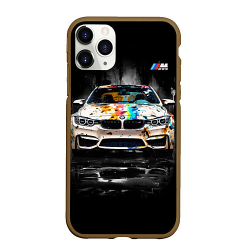 Чехол iPhone 11 Pro матовый BMW Креативный тюнинг / 3D-Коричневый – фото 1