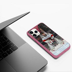 Чехол iPhone 11 Pro матовый Sergey Bobrovsky - Florida panthers - hockey, цвет: 3D-малиновый — фото 2