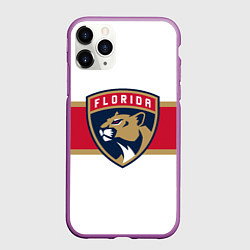 Чехол iPhone 11 Pro матовый Florida panthers - uniform - hockey, цвет: 3D-фиолетовый