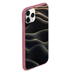 Чехол iPhone 11 Pro матовый Объемная темная текстура, цвет: 3D-малиновый — фото 2