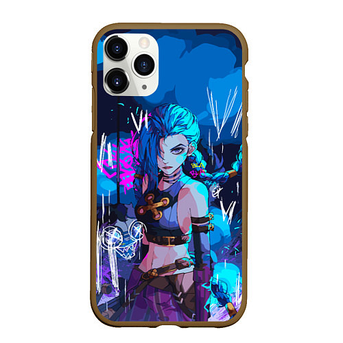Чехол iPhone 11 Pro матовый Просто Джинкс - Лига легенд / 3D-Коричневый – фото 1